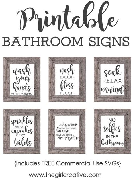 Printable Bathroom Signs Free Commercial Use Svg For Diy Bathroom
