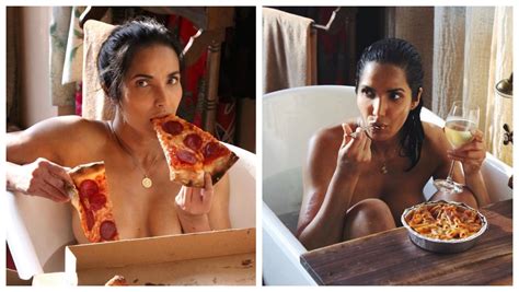 Top Chef Host Padma Lakshmi Can T Stop Eating Food Naked