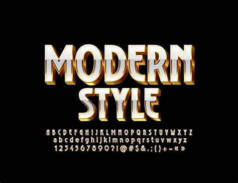 Modern Style Vector Font Stock Photos Royalty Free Modern Style Vector