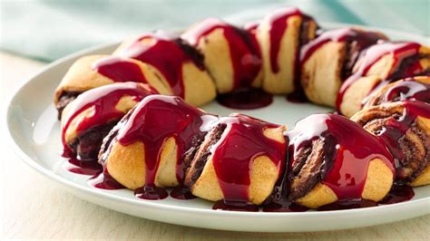 Chocolate Raspberry Crescent Ring Recipe From