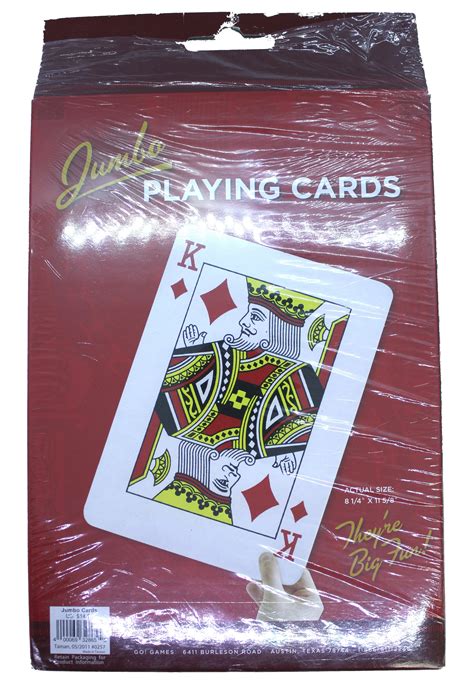 Jumbo Playing Cards 8 14 X 11 59 Classic Design Ebay