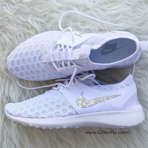 Custom Nike Juvenates Wswarovski Rhinestones White Sneakers Shoes