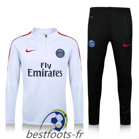 Solde / grossiste nouveau survêtement foot psg enfant noir 2016/2017 thaïlande pas cher, personnalisé maillot possible avec un nom et un numéro un patchs! Officiel Nouveau Survetement de foot Paris PSG Blanc 2016 ...