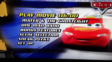 Opening To Cars On Dvd2006 Dvd Menu Youtube