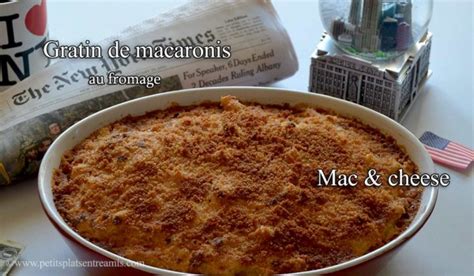 Recette Du Gratin De Macaronis Au Fromage Mac And Cheese Petits