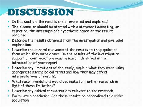 Placing the research in context. How to write results section of research paper in ...