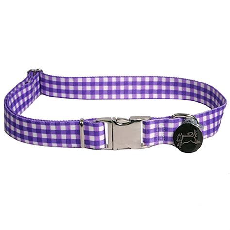 Southern Dawg Gingham Dog Collar By Yellow Do Baxterboo