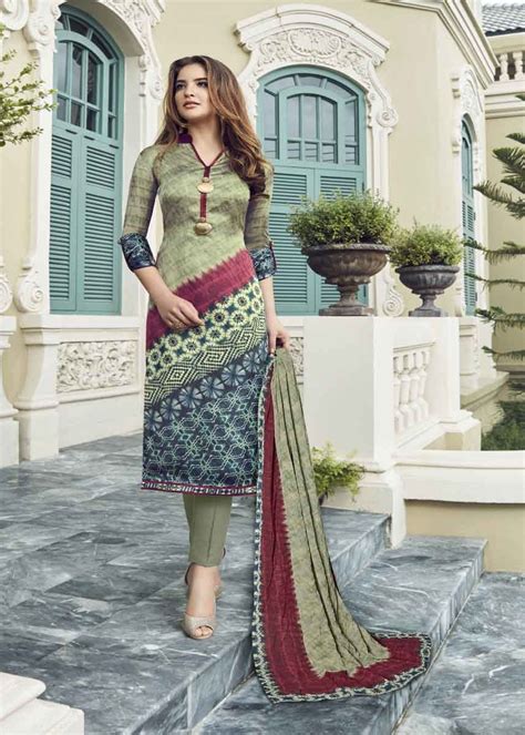 Satin Digital Print Daily Wear Salwar Kameez Fashion Design Dress