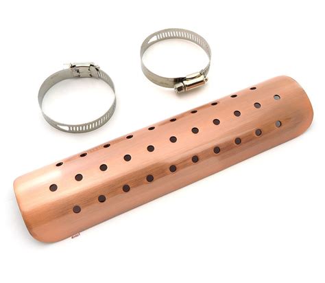 9 Brushed Copper Perforated Exhaust Heat Shield
