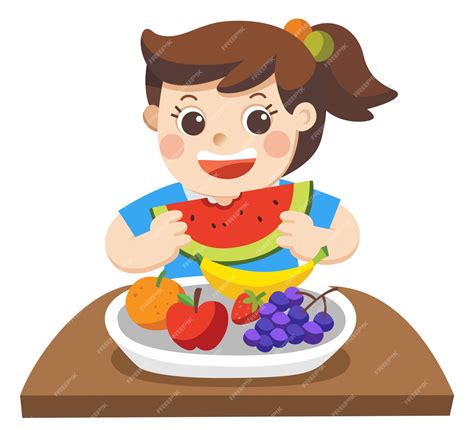 Eating Fruits Clipart Free