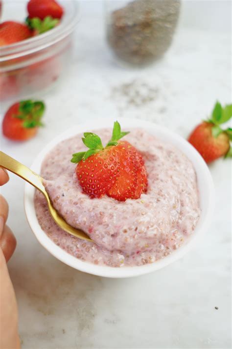 Strawberry Chia Pudding Just Three Ingredients Whitney E Rd