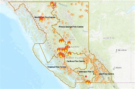 Updates on fire locations, evacuation alerts/orders. B.C. wildfires map 2018: Current location of wildfires ...