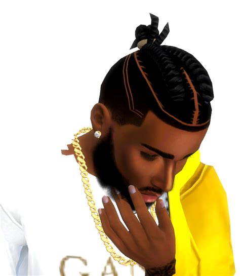 Xxblacksims Braided Man Bun Sims 4 Cc Custom Content Male