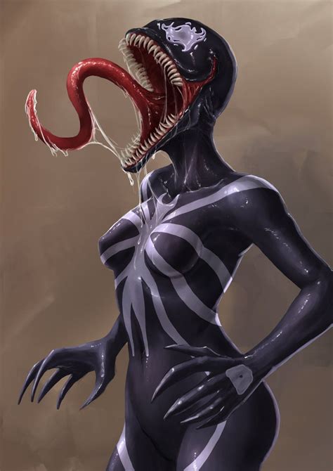 She Venom Say Aaah By Messier61 On Deviantart Spiderman Art Black