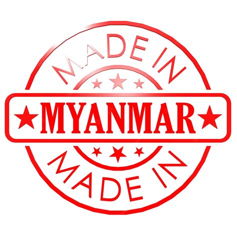 Premium Photo Made In Myanmar Red Seal