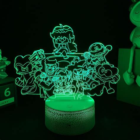 Acrylic Led Lamp Game Friday Night Funkin Figure For Kids Bedroom