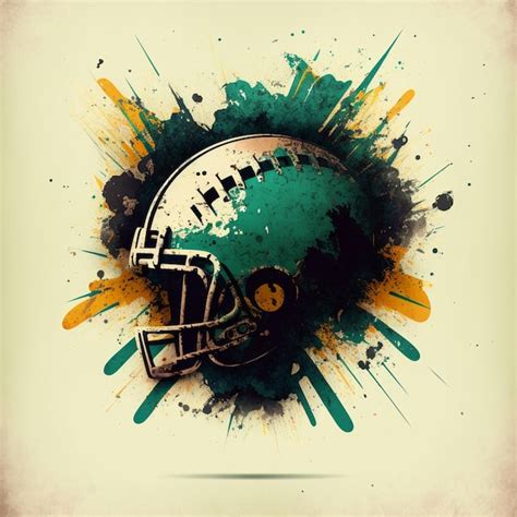 Premium Ai Image There Is A Football Helmet With A Green And Yellow