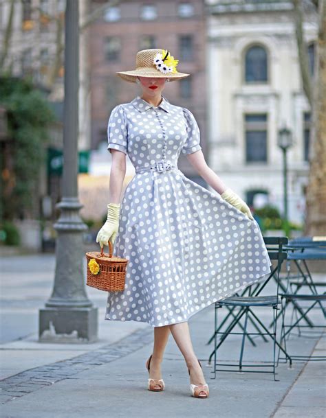 polkadot pencil or swing vintage dress inspired retro 50s custom made in 2020 modern vintage