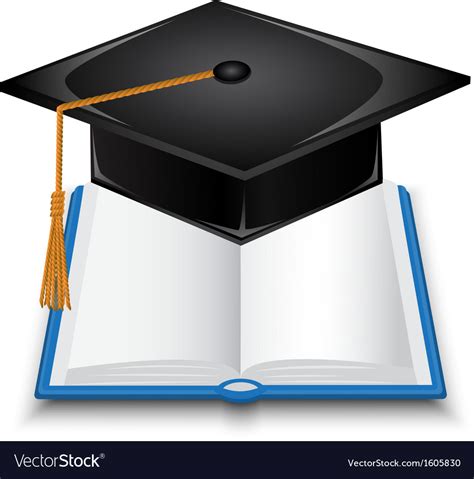 Book And Graduate Cap Royalty Free Vector Image