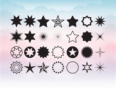 Star Svg Star Clipart Collection Stars Svg Dxf Files Instant