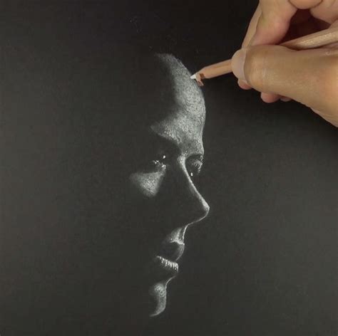 How To Draw With White Charcoal On Black Paper