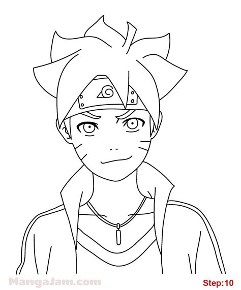 Let S Learn How To Draw Boruto Uzumaki From Naruto Today Boruto Uzumaki Uzumaki