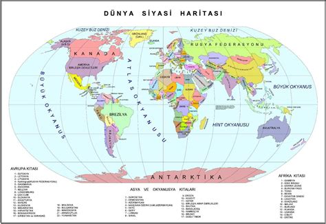 dünya dilsiz siyasi haritasını ülkelerin isimleriyle fotoğrafını atar