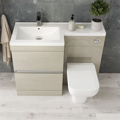 See more ideas about toilet vanity unit, toilet vanity, vanity units. Pemberton Gold L Shape 2 Drawer Basin And Toilet ...
