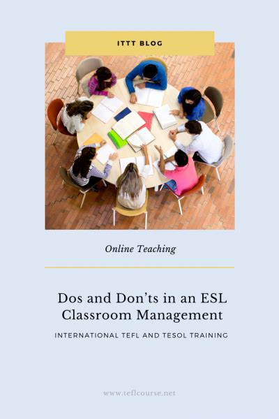 Dos And Donts In An Esl Classroom Management Esl Classroom