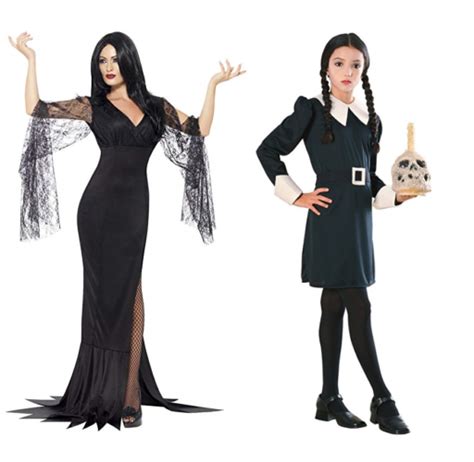 Morticia And Wednesday Addams Halloween Costumes Mother Daughter