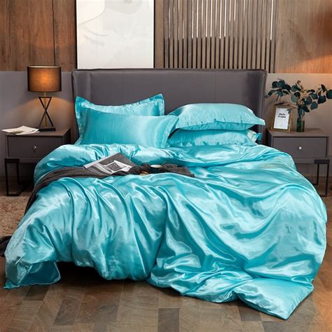 New 100 Pure Satin Silk Bedding Set Home Textile King Size Bed Set Bed