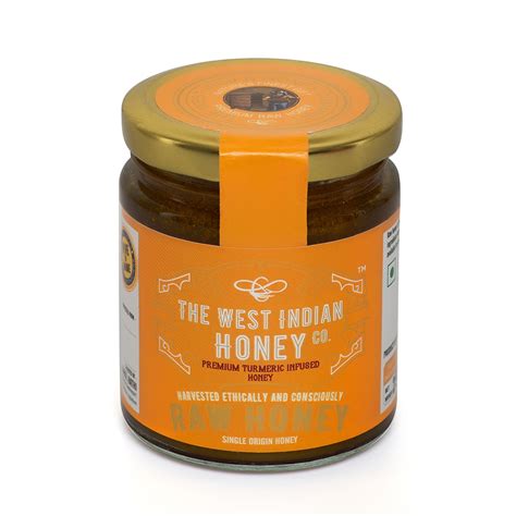 Raw Unprocessed Turmeric Infused Premium Honey Grams The West