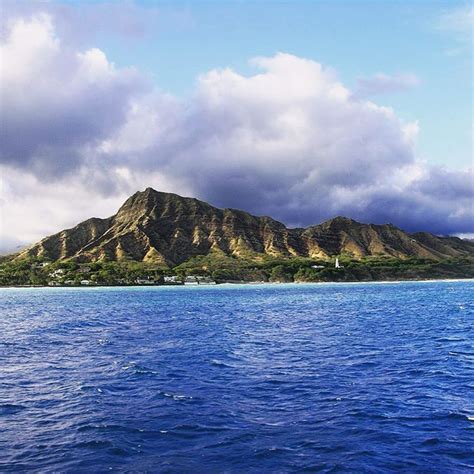 An Iconic Silhouette On The Coast Of Oahu Diamond Head A Volcanic