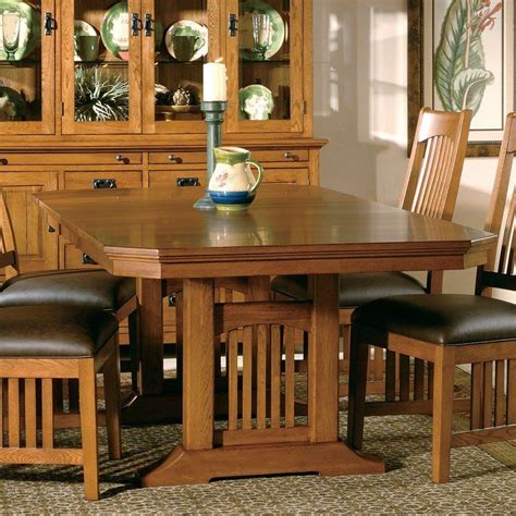 79 rectangular dining room table white faux marble top kitchen breakfast dinner. Arts and Crafts Trestle Dining Table | Trestle dining ...