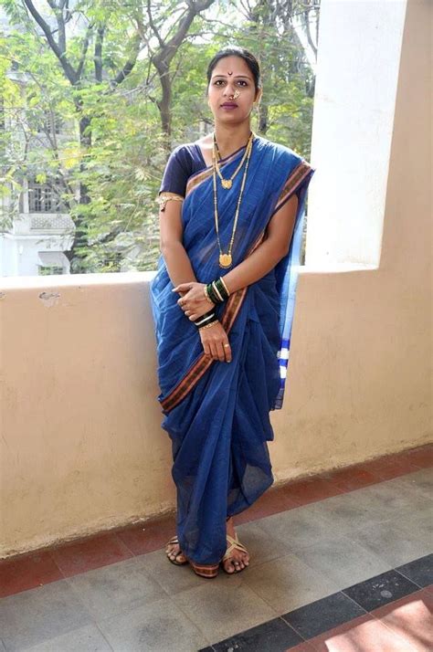 a simple maharashtrian lady in nauvari saree kashta saree nauvari saree indian outfits
