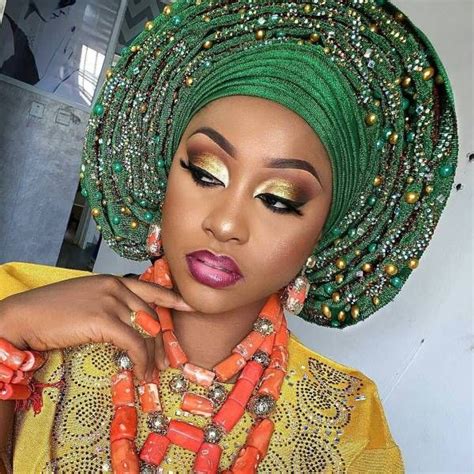Photo Kamdora Nigerian Wedding Makeup Wedding Head Wrap Nigerian
