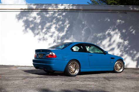 E46 m3 on gold wheels with a new angel eye kit! BMW E46 M3 with HRE 540 in Brushed Gold | HRE Wheels | Flickr