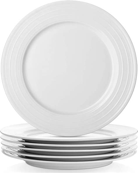 Lifver 10 Inch Porcelain Dinner Platesserving Platters With Embossed