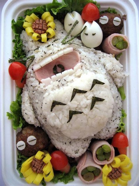 Totoro Bento Bento Kawaii Kawaii Food Kawaii Anime Sushi Monster