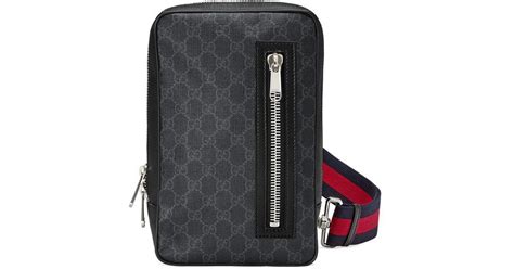 Find gucci man bags, gucci messenger bags and gucci belt bags for men and women in signature web stripe designs and gg logo prints. Lyst - Gucci Gg Supreme Belt Bag in Black for Men