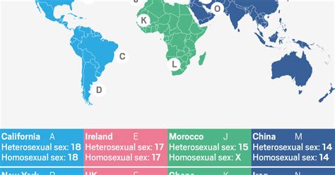 Shocking Map Shows How Age Of Sexual Consent Varies Around The World Porn Sex Picture