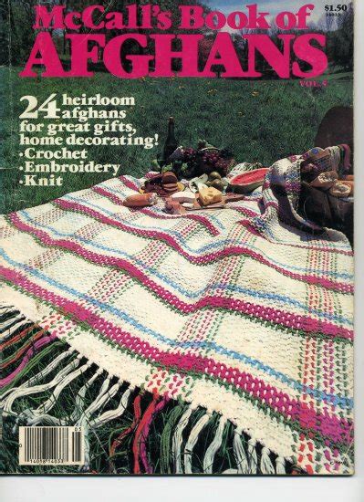 Crochet Afghans Crochet Knit Emroidery Mccalls Book