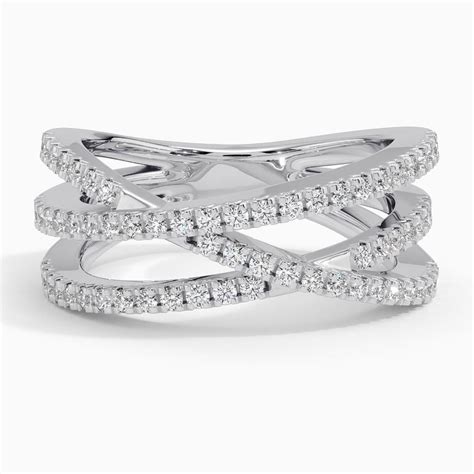 Diamond Wrap Wedding Ring Entwined Bisou Brilliant Earth