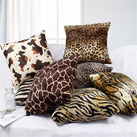 国内外の人気 Animal Zebra Leopard Print Pillow Case Throw Cushion Cover Home