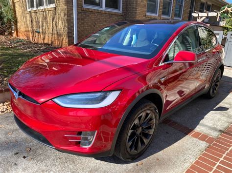2017 Tesla Model X Late 2017 Tesla Model X 75d Red Ext Tan Int