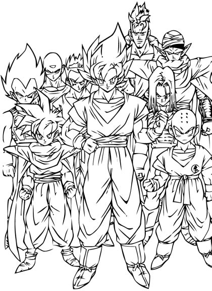 Dragon Ball Z Coloring Page Free To Print