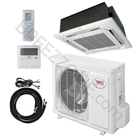 All the noise levels are created by the outdoor unit (that contains the inverter compressors), and even this. 18000 BTU YMGI Ceiling Cassette Mini Split Air Conditioner ...