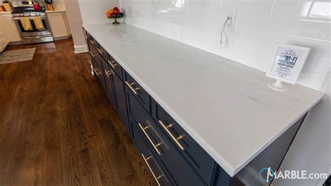 Classic White Quartzite Kitchen Countertops