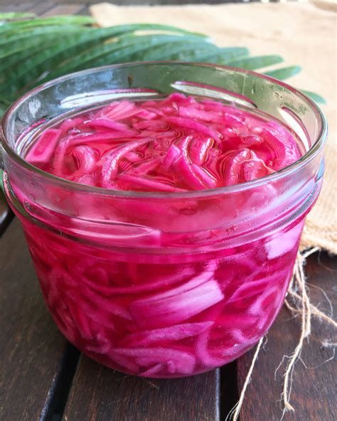 Pickles d oignons rouges