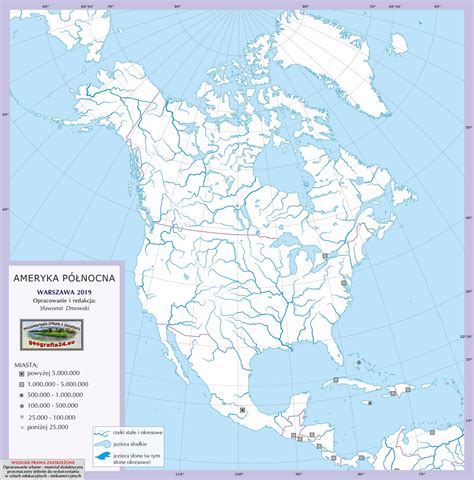 Polityczna Mapa Konturowa Ameryki Północnej Przedmiotowa Strona Z